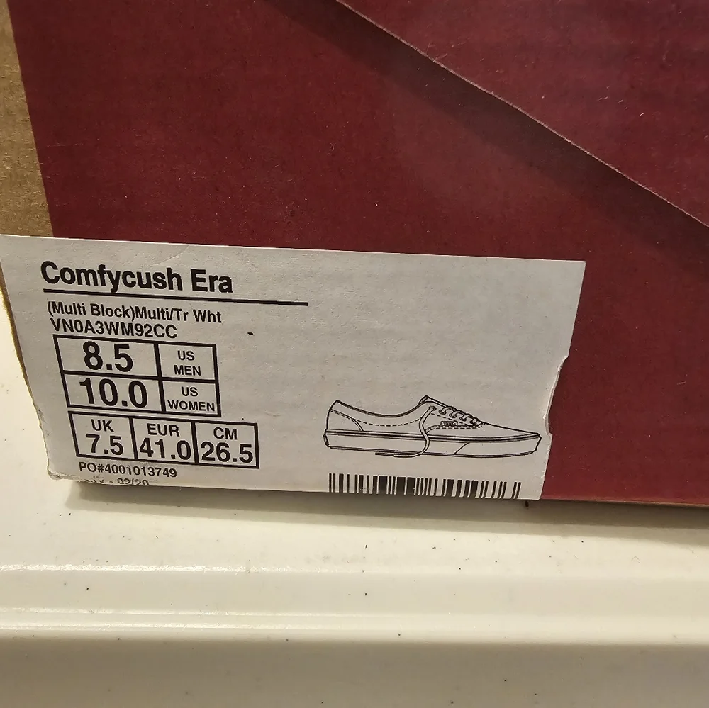 Vans Comfycush Era Multiblock Multi/Tr Wht - Picture 7 of 7